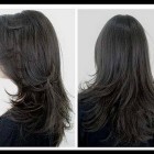 Corte de cabelo feminino longo em camadas